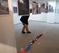 プラレールもある写真展